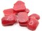10 18mm x 13mm Red Rectangle Flatback Vintage Lucite Plastic Cabochons